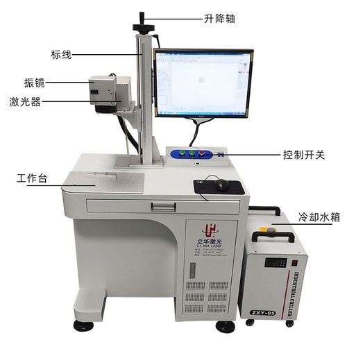 紫外激光镭雕机5W10瓦ABS塑料激光打码pcb板二维码序列号激光雕刻