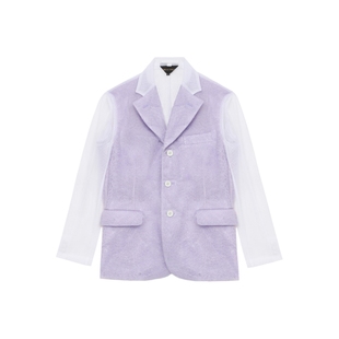 IT CDG COMME des GARCONS女装网纱叠层西装夹克外套新款时尚优雅