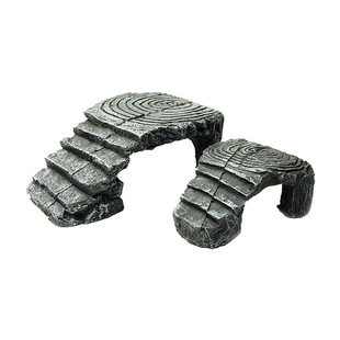 乌龟晒台爬梯躲避穴爬台爬坡宠物晒背台小乌龟造景鱼缸造景装饰