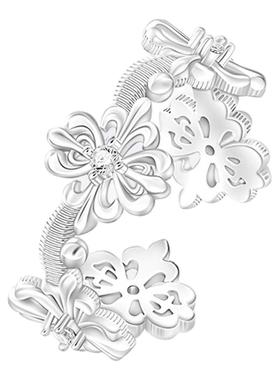 VIVIWELL鸢尾花拉丝轻奢戒指