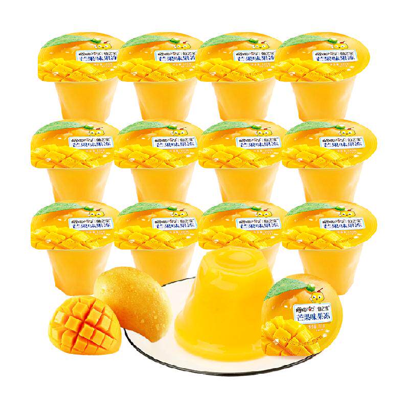 樱桃小丸子芒果果冻100克*12杯儿童零食生日礼物