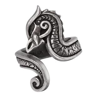 Alchemy Gothic R252 欧美复古朋克高级感北欧神话龙开口指环戒指