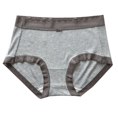 好穿推荐~裸感超细80S莫代尔纯棉无痕女士内裤蕾丝中腰高弹三角裤