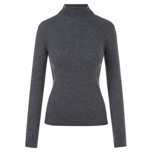 【秀场同款 高智衣橱】朗姿设计感修身羊毛高领毛衣打底衫针织衫