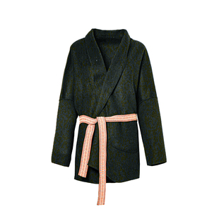 REFUSE CLUB 25AW 羊绒束腰斗篷大衣