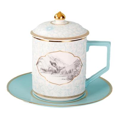 带盖高档陶瓷杯线下专柜同款