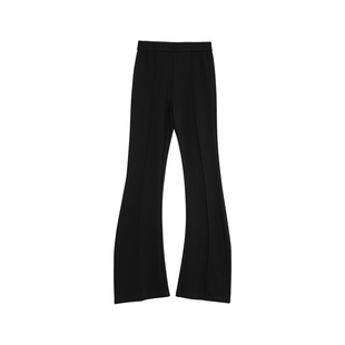 【商场同款】X--MOOM春秋新款黑色微喇小个子香蕉喇叭显瘦长裤女