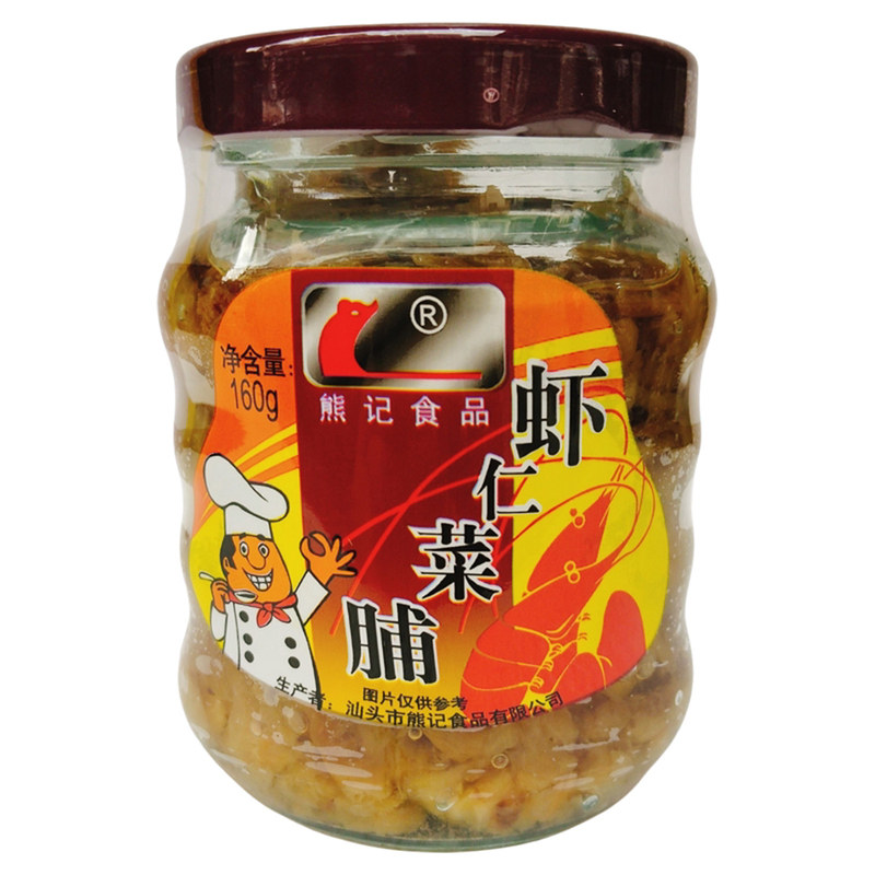 熊记食品虾仁菜脯160g潮汕特产萝卜干下饭拌饭杂咸菜早餐宵夜配粥