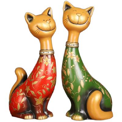福禄招财猫摆件创意客厅结婚礼物