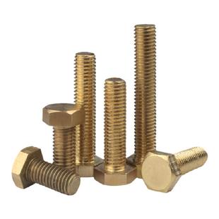 铜外六角螺丝M4M5M6M8M10M12铜螺丝铜外六方螺栓铜外六角螺钉大全