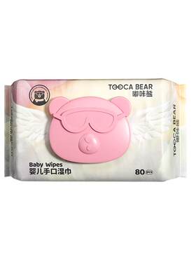 嘟咔熊手口湿巾一擦即净双重锁水