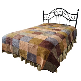 床盖棉绒全棉欧式纯棉提花绗缝拼布外贸原单纯色大马士革出口货