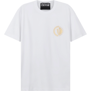 【自营】VJC范思哲 男士棉质宽松版圆领短袖T恤 74GAHT10 CJ00T