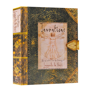 现货 发明 达芬奇手稿立体书 英文原版 Inventions Leonardo Da Vinci 达芬奇发明手记素描3D立体书 列奥纳多达芬奇笔记传英语书籍