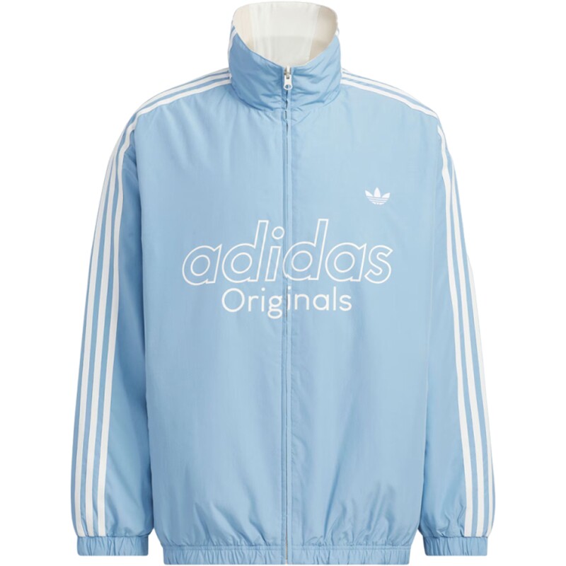 adidas阿迪达斯三叶草男子运动休闲双面穿立领棉服外套KS5955