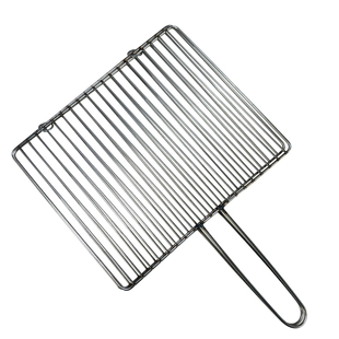加厚不锈钢双层烧烤夹烤鱼夹网夹子拍子竖条夹烤菜户外羊肉串熏肉