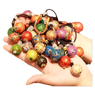 中艺堂手作非遗雕漆犀皮漆单珠项链系列正品顺丰包邮