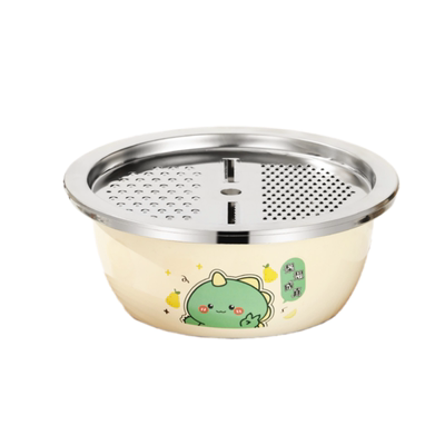 恐龙304不锈钢多功能切菜器家用洗菜盆刨丝盘擦丝神器厨房沥水篮