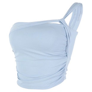 悠美YOGA运动内衣一体式防震单肩瑜伽背心外穿美背普拉提训练文胸