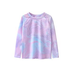 女童运动速干衣春秋款儿童长袖T恤洋气小女孩羽毛球服网球跑步服