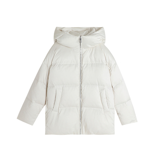 沫沫家童装冬装女大童2026冬季新款青少年中长款休闲连帽羽绒服