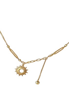 太阳有球必应流苏项链女