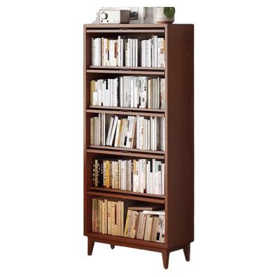 美式实木防尘书柜落地置物架
