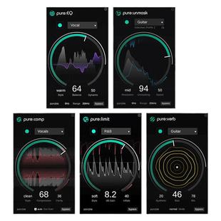 一键混音智能AI简单插件Sonible Pure Bundle效果器套装包5个合集