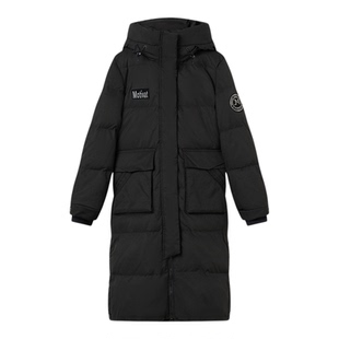 Jamor加墨时尚连帽长款羽绒服大口袋工装风保暖外套2025冬季新款