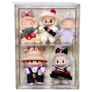 dimoo展示盒拉布布泡泡玛特搪胶挂件毛绒公仔玩偶手办labubu收纳