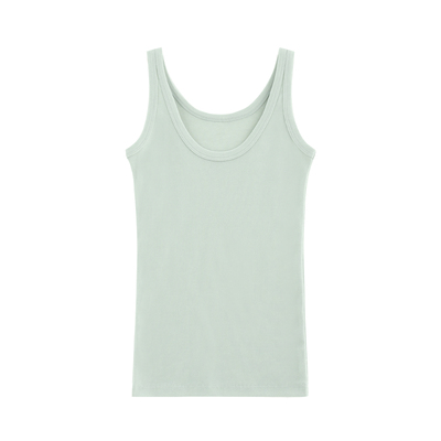 显瘦U领时髦叠穿工字背心