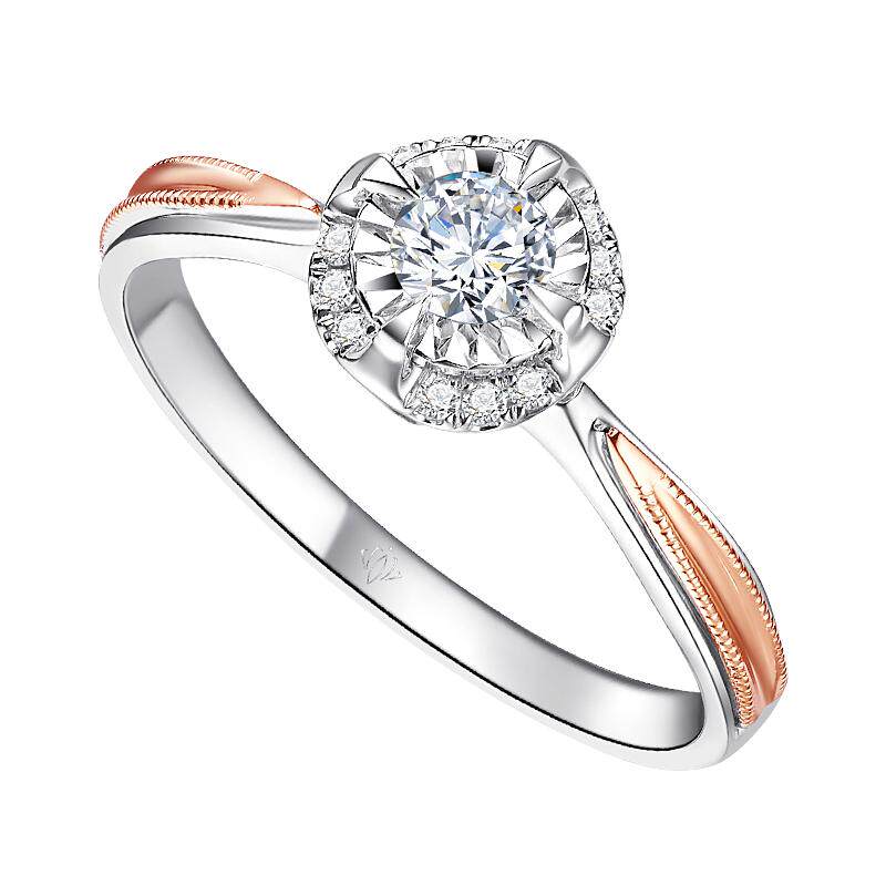 钻石18k白金戒指正品求婚结婚
