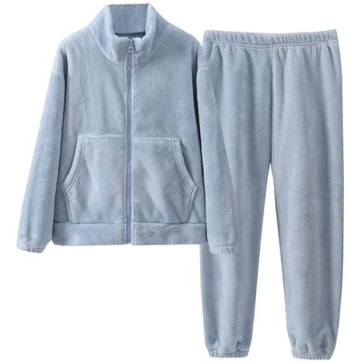 珊瑚绒儿童家居服套装春秋款