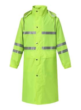 反光连体雨衣长款全身防暴雨保安物业劳保施工站岗男女防水服雨披