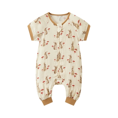 Milkbarn婴儿睡袋防惊跳宝宝分腿防踢被子儿童春夏睡衣