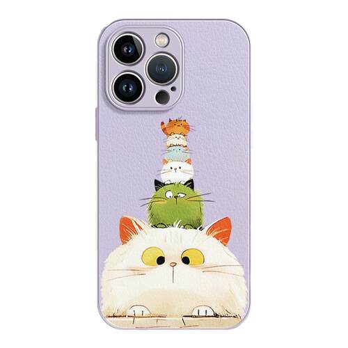 适用苹果16pro手机壳新款iPhone17超薄15猫猫14皮质8plus防摔12高级感小众xr女13promax秋冬16小羊皮套11可爱