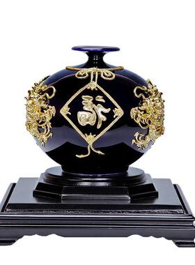 实用蓝色天地方圆厦门漆线雕摆件