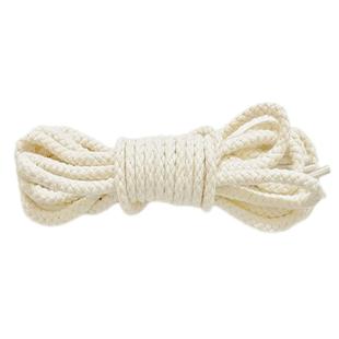 适配耐克nike dunk腰果花棉麻绳圆鞋带空军一号 AMBUSH米白黑鞋绳