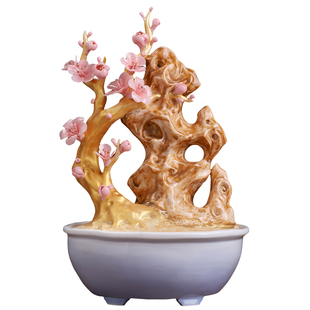 石影梅香|非遗文创陶瓷手工梅花盆栽摆件客厅办公室装饰乔迁礼物