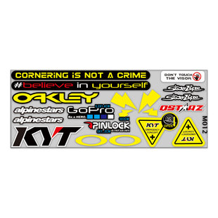 用于KYT头盔全盔半盔镜片装饰夜反光贴纸防水摩托车机车用品贴画