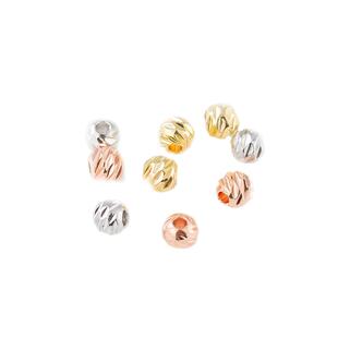 18K包金隔珠配件保色刀切珠散珠手工diy串珠珍珠手链饰品珠子材料