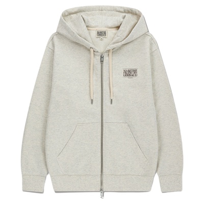 MARITHE经典LOGO拉链连帽卫衣