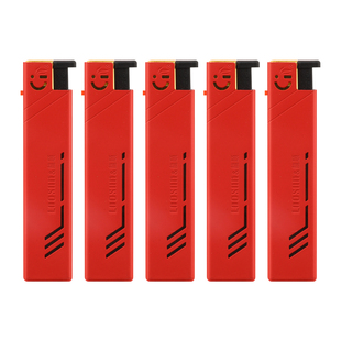 龙顺创意个性细长方机金属铁壳蓝火直冲家用充气防风打火机