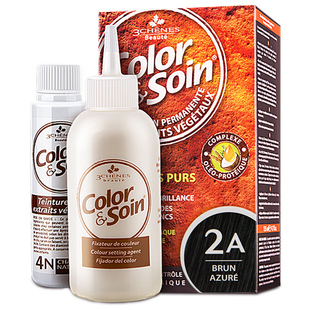 法国三橡树正品染发剂天然无氨无刺激染发膏植物2026流行色黑茶色