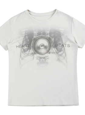 noE''HEARTBEATS''印花正肩短袖