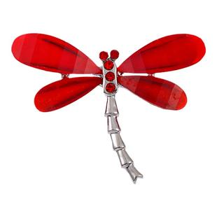 冰丝纹亮眼镶钻蜻蜓胸针女时尚简约百搭别针可爱领针大衣别针扣潮