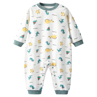 儿童连体睡衣春秋宝宝连体衣a类家居服纯棉婴儿长袖秋冬男童睡袋