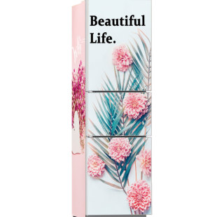 冰箱贴纸北欧小清新全包整张创意装饰双门贴画翻新自粘空调可移除