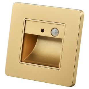 嵌入式地脚灯86型人体感应led家用楼梯过道小夜灯台阶踏步感应灯