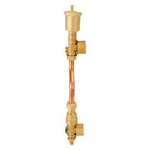 全铜水力平衡分集水器压差旁通阀自动排气地暖1寸活接末端放气阀